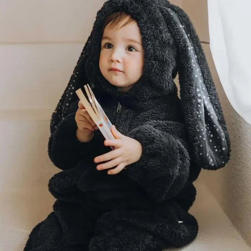 SnuggleBun Bunny-Ear Baby Romper