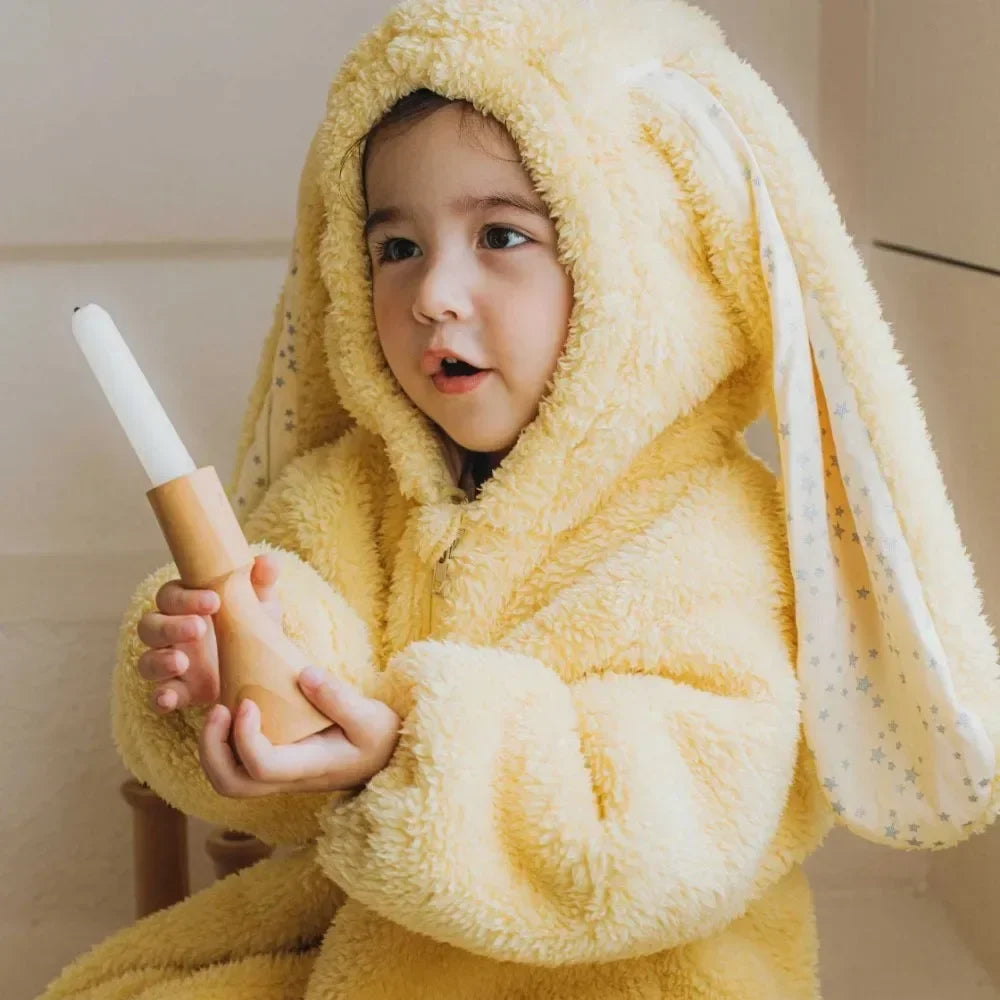 SnuggleBun Bunny-Ear Baby Romper