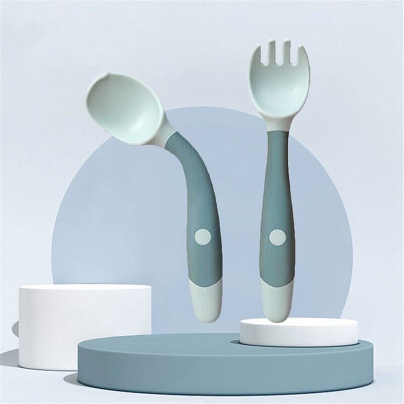 Bendable Silicone Baby Spoon & Fork Tableware